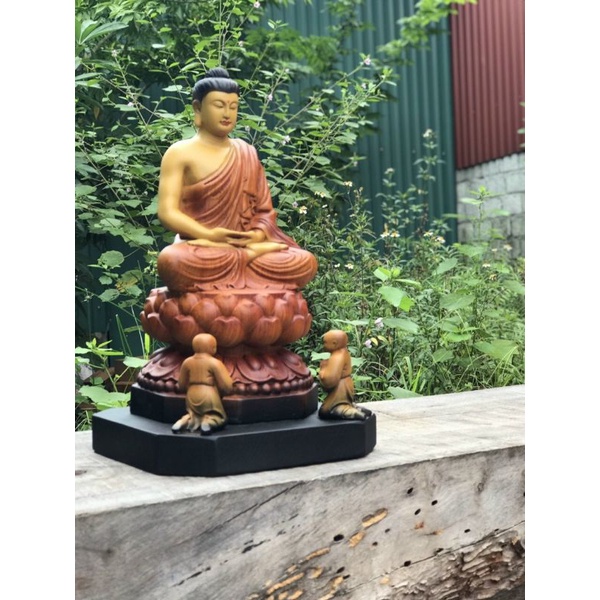 Tượng phật thích ca mâu ni gỗ hương cao 35 cm