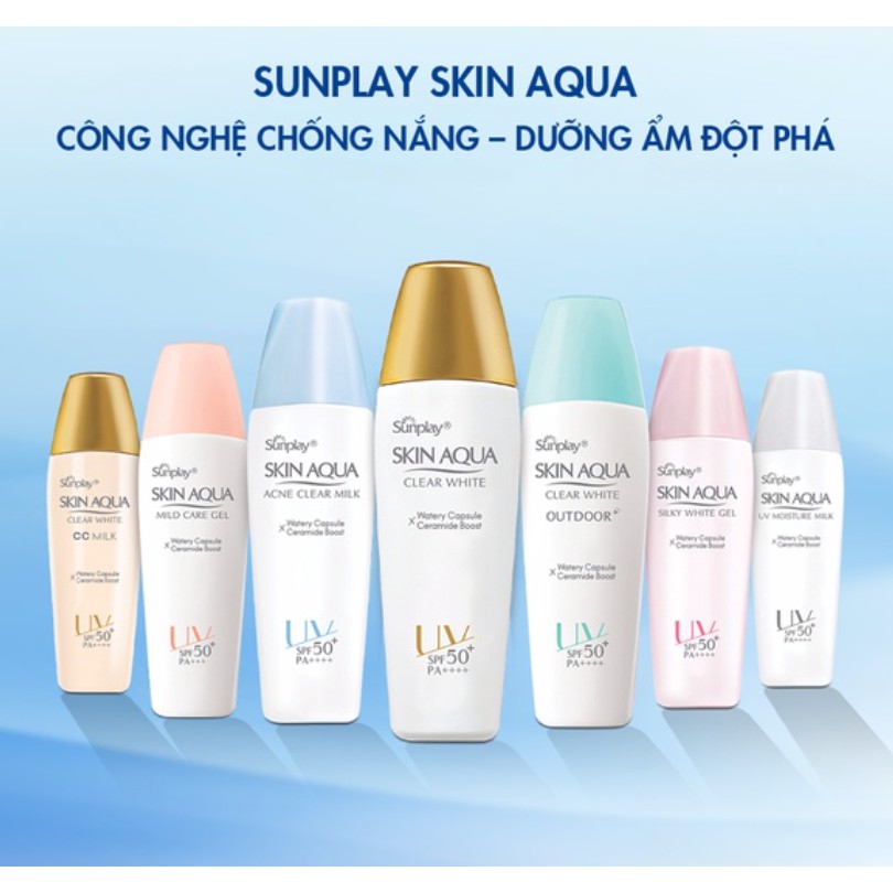 Sữa chống nắng dưỡng trắng cho da dầu Sunplay Skin Aqua Clear White SPF 50+, PA++++ 25g | BigBuy360 - bigbuy360.vn