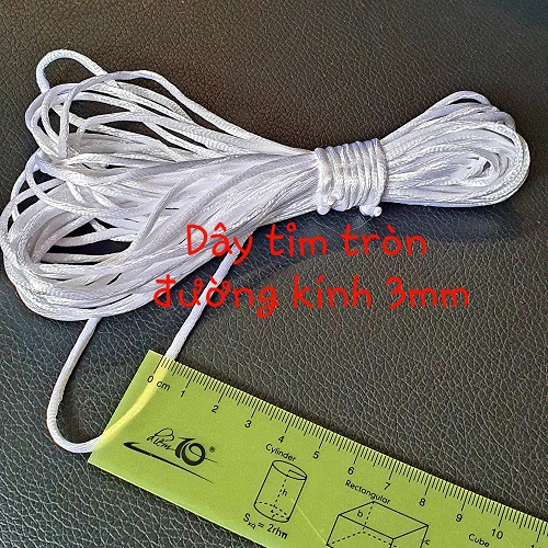 Cuộn Dây Tim Dài 10 mét - Sợi 3mm Dùng Thắt Vòng Tay và Sáng Tạo Handmade