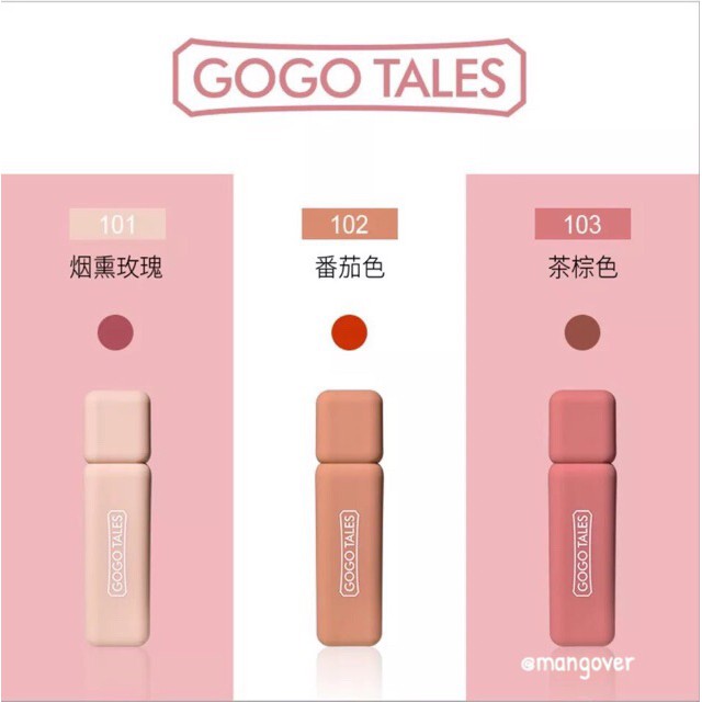 GOGO TALES-Set 3 cây son kem Cool Beauty Lip Gogo Tales