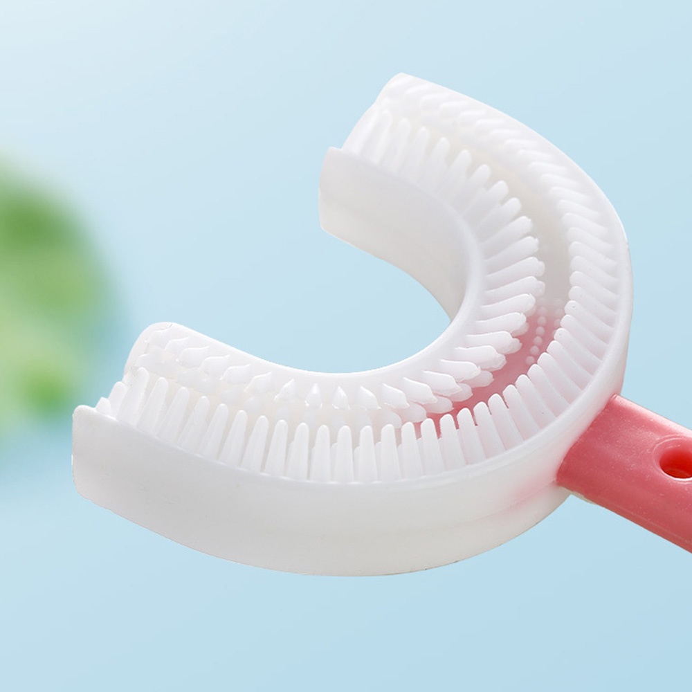 [Hàng mới về] Bàn chải đánh răng bằng silicon mềm hình chữ U cho bé