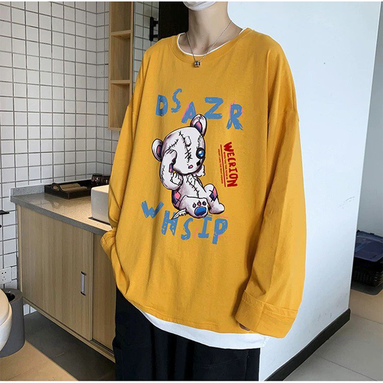 Áo Thun Nam Dài Tay Unisex TD25 DSAZR WHSIP Form Rộng Oversize &lt;75kg Chất Cotton Dày Mềm- AQ STORE