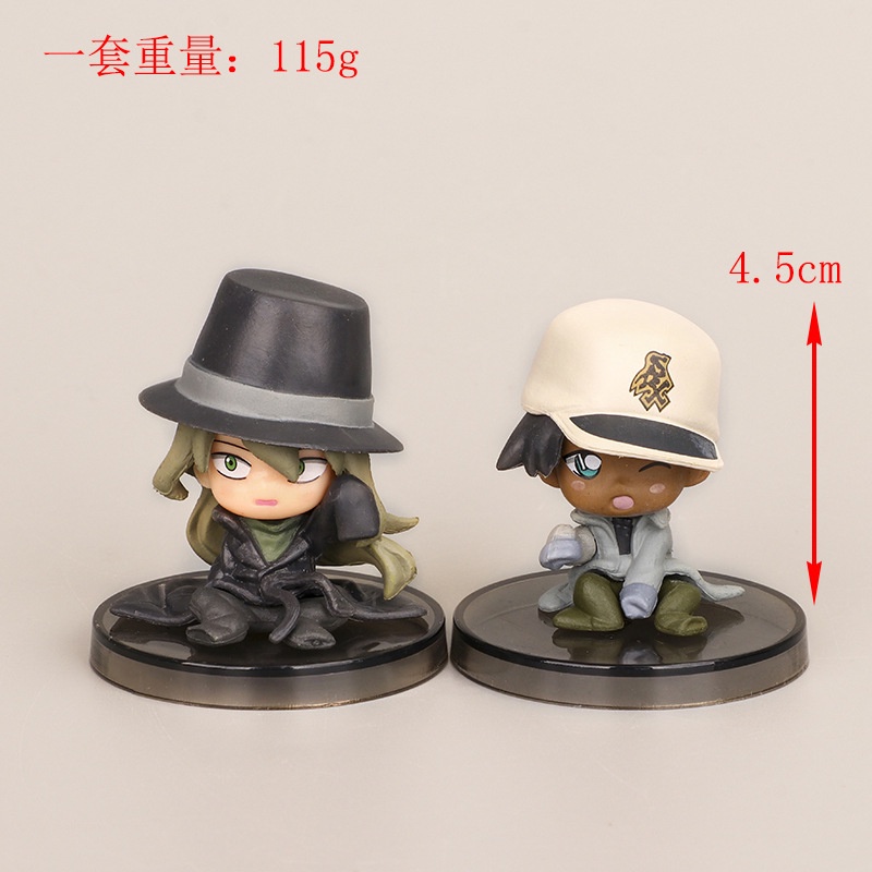 Set 5 mô hình Shinichi Conan Haibara GIn Hatori ... thám tử lừng danh Conan biểu cảm dễ thương - Ráp