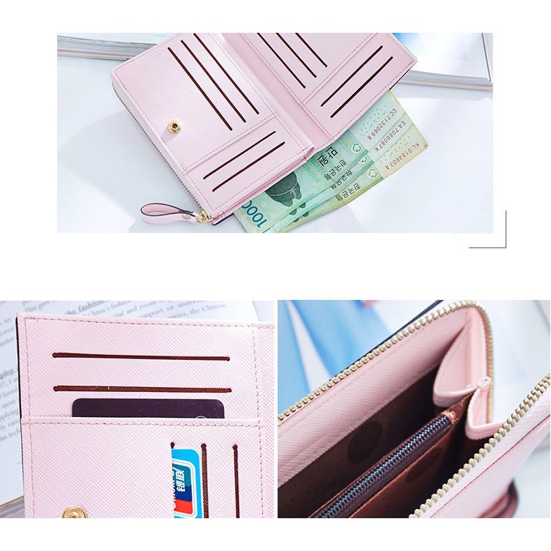 Ví ngắn Forever Young da sần mới trẻ trung-ví mở 2-để được các loại thẻ | BigBuy360 - bigbuy360.vn