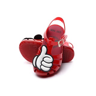 Giày Búp Bê Đính Nơ Mickey Cho Bé Gái