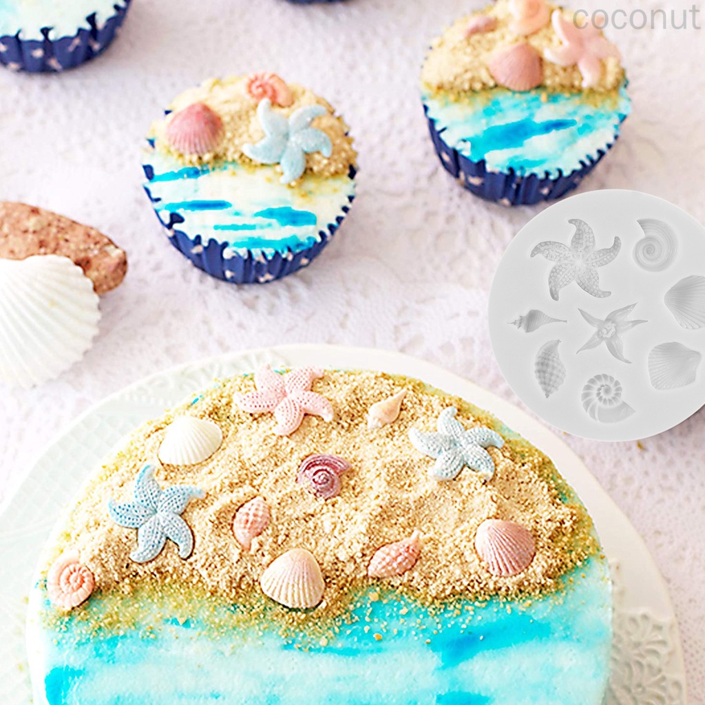 Khuôn Silicon Tạo Hình Vỏ Sò 3d Dễ Thương Trang Trí Bánh Diy