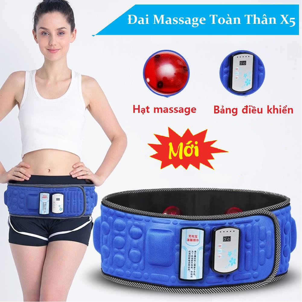 SIÊU SALE [FLASH SALE] Đai Massage Bụng X5 Có 2 Chế Độ Đánh Tan Mỡ Giữ Eo Thon Hottrend