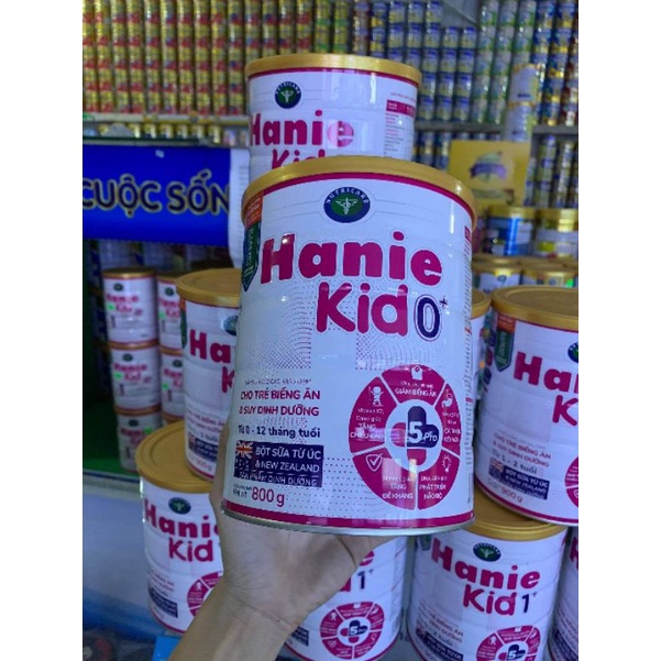 Sữa bột Hanie Kid 0+ ( từ 0- 12 tháng tuổi) lon 900g ( Mẫu mới)