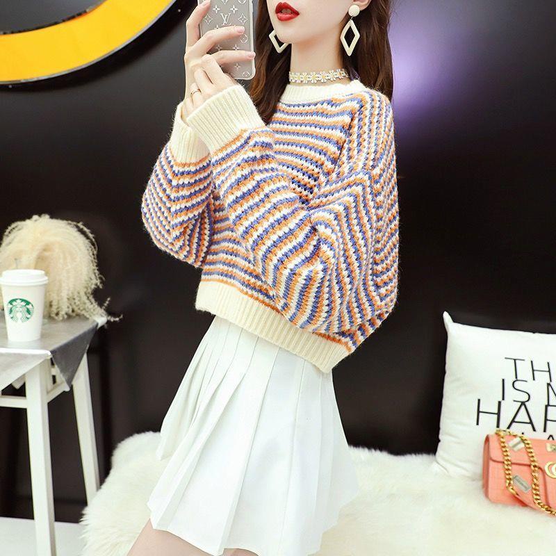 Áo Sweater Dệt Kim Dáng Rộng Thiết Kế Mới Thời Trang Dành Cho Mùa Thu