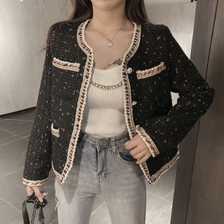 (SẴN) Áo dạ tweed viền nổi