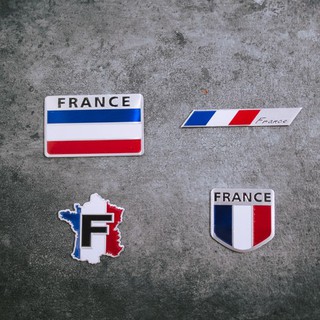Sticker hình dán metal cờ Pháp - miếng lẻ