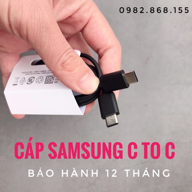 Cáp Sạc Samsung 25W chính hãng SAMSUNG C to C . Hỗ Trợ sạc nhanh (S8, S9,S10,Plus,Note 8, Note 9,note10, A50, A70,A50..)