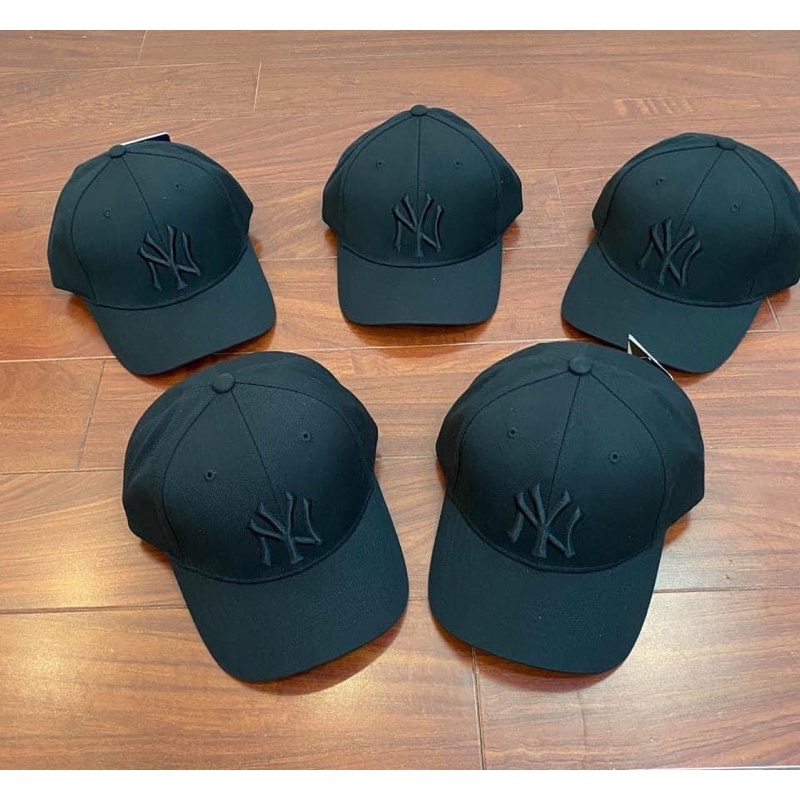 Mũ MLB chữ NY đen