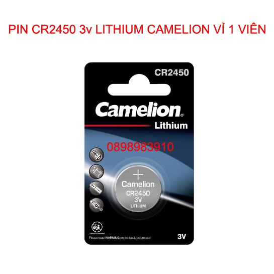 Vỉ 1 Viên Pin CR2450 Camelion Cao Cấp Lithium 3V Chính Hãng