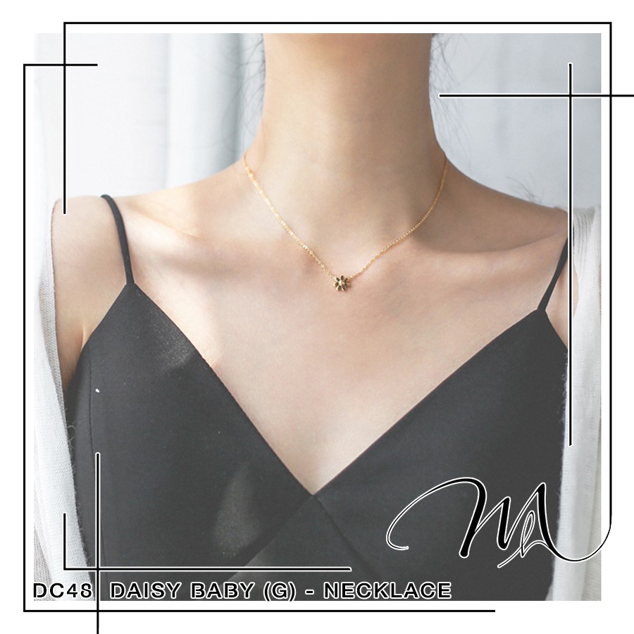 Dây chuyền Titan hoa cúc nhỏ xinh xắn đơn giản - Măng’s House DC48-1