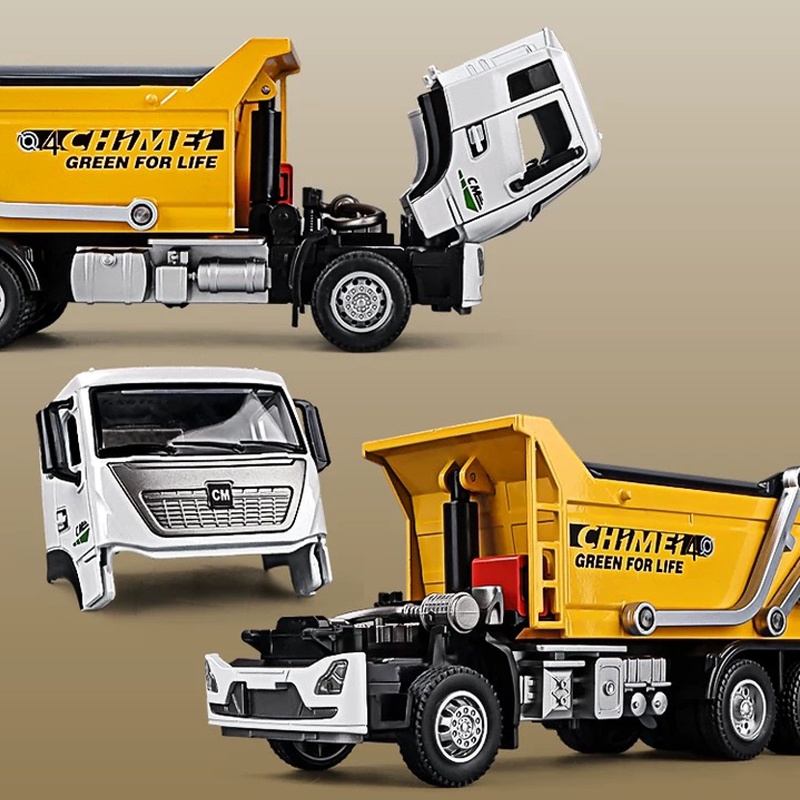 Mô Hình Xe Tải Bằng Hợp Kim Tỉ Lệ 1: 32 Có Đèn Và Âm Thanh Độc Đáo