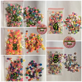 nail đất sét cắt sẵn làm slime, trang trí móng