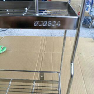Kệ inox 2 tầng 304