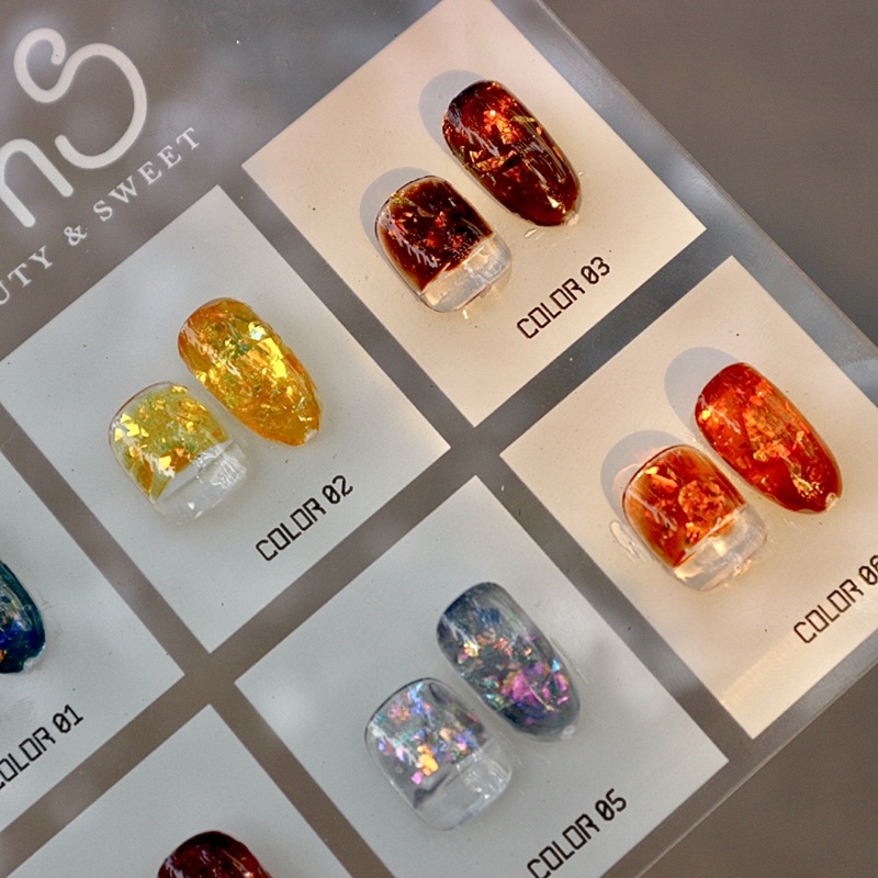 Set hũ gel Hổ phách 6 màu
