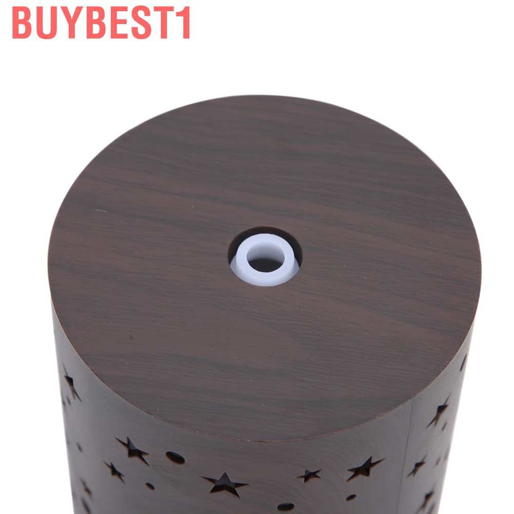 Buybest1 100ml Desktop Hollow Star Pattern Humidifier Aroma Air Diffuser 7 Color Light (110‑240V)