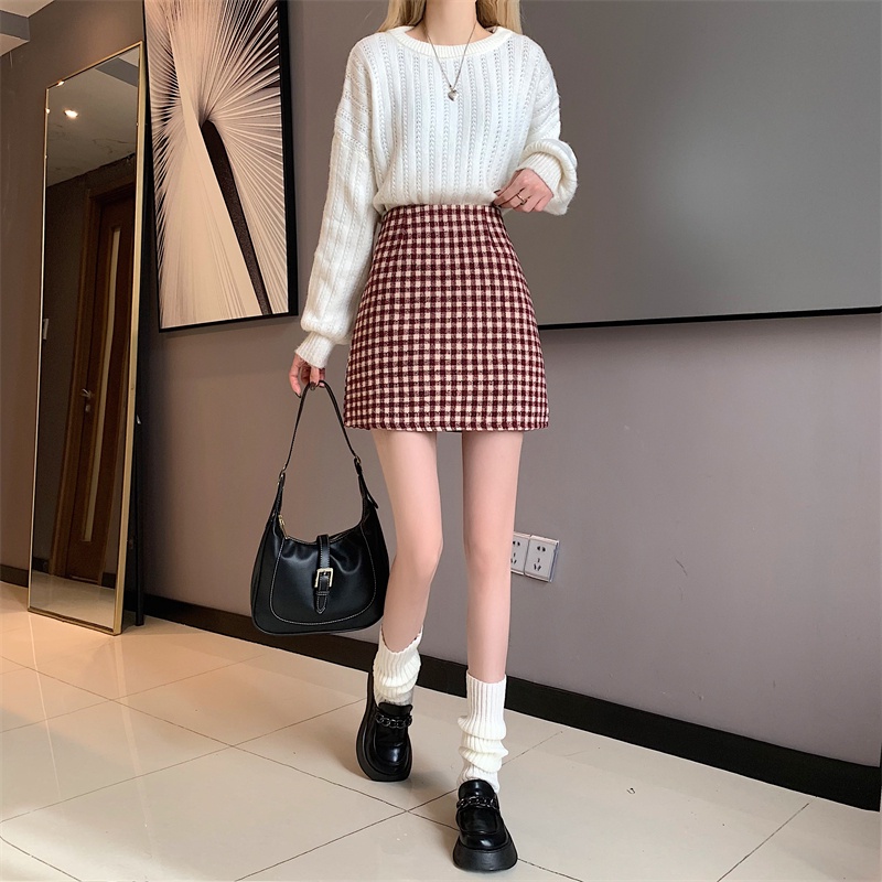 Chân váy chữ A lưng cao họa tiết sọc caro thời trang cho nữ
 | BigBuy360 - bigbuy360.vn