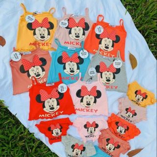Bộ (chip&đùi) MINKY MOM 2 dây thun lạnh hình MICKEY siêu iu