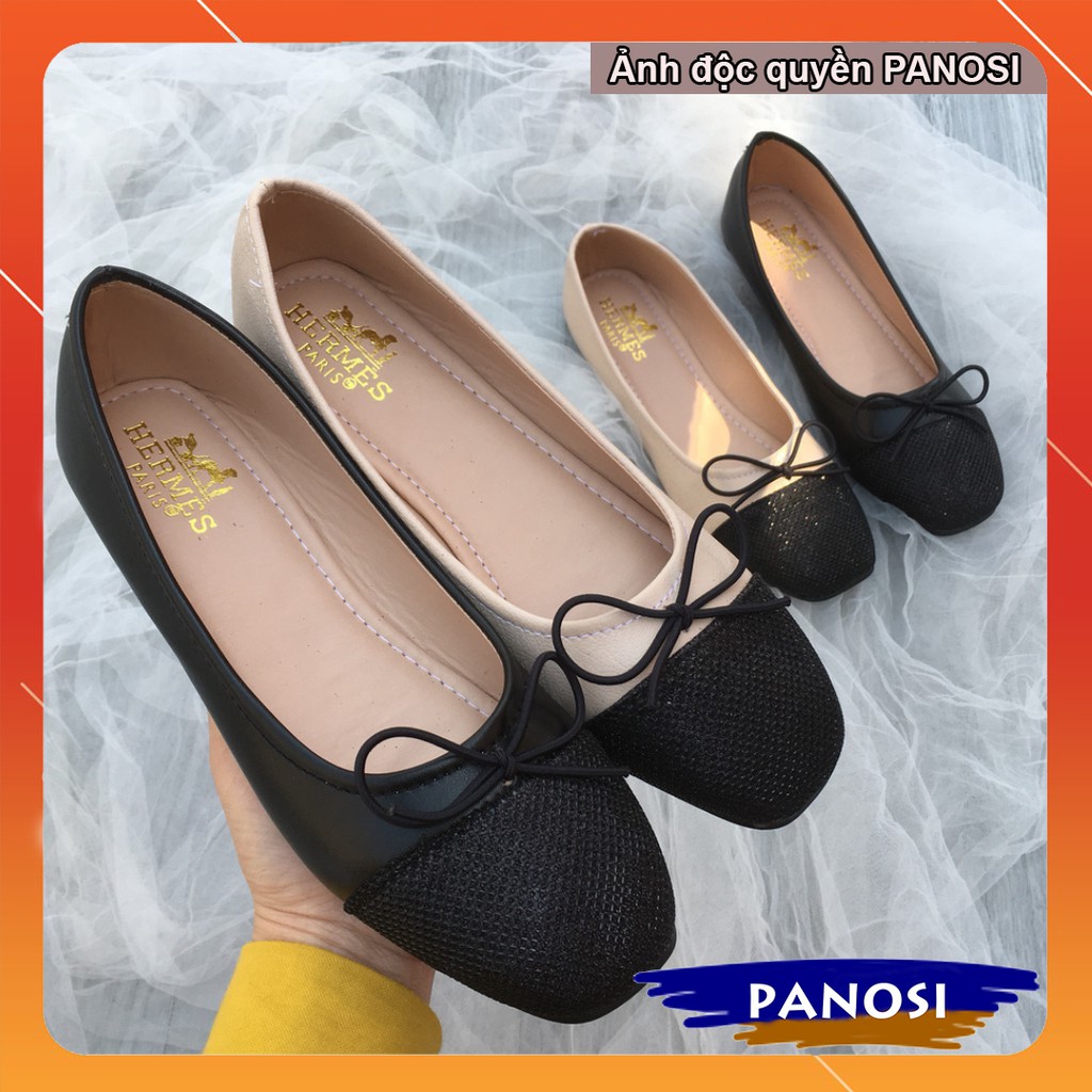 Giày nữ đế bệt đính nơ ấu xinh xắn kiểu dáng công sở sang trọng | BigBuy360 - bigbuy360.vn