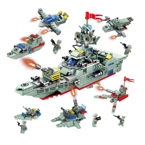 Bộ đồ chơi xếp hình lego lắp ghép tàu chiến đấu WARFARE cực đẹp (Tổng 390 miếng ghép)