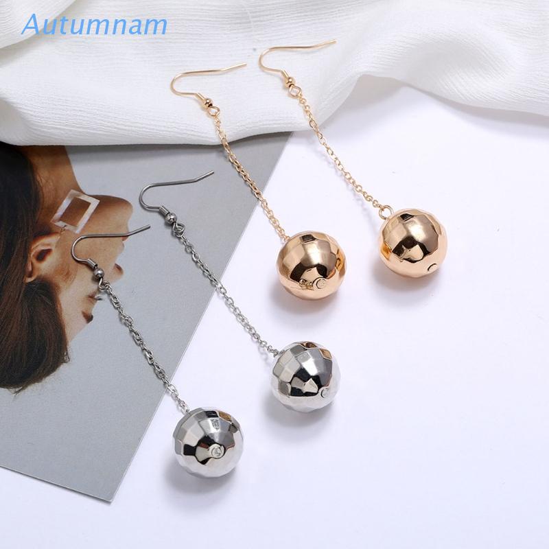 Bông tai hợp kim hình quả cầu lấp lánh cho nữ