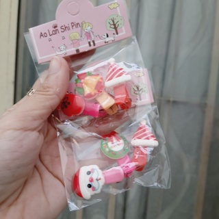Set 3 kẹp tóc mỏ vịt noen cho bé gái