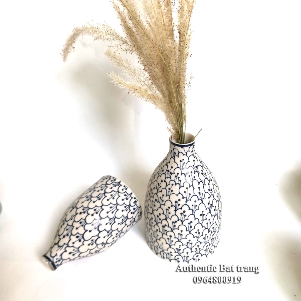 &quot;SIÊU XINH&quot; BÌNH CẮM HOA VẼ TAY THỦ CÔNG H14, H18cm, nhỏ xinh - trang trí nhà cửa tuyệt vời - Gốm sứ Authentic Bat trang