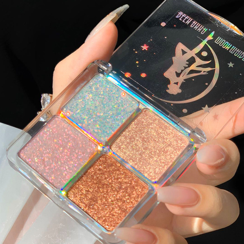 Ánh Trăng Sailor Moon Bốn Màu Phấn Mắt Sáng Ngọc Trai Không Trang Điểm Phấn Mắt Qua Biên Giới Ngọc Trai Eyeshadow