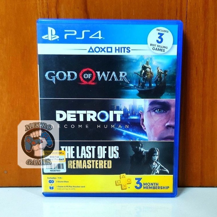 Bộ 3 đĩa cd game God of War Horizon Zero Dawn / Detroit ps4 Region 3