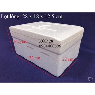 Thùng xốp HS2 6 lít [ khoảng 2kg ] đựng đá hải sản hoa quả trồng cây nuôi cá đựng đồ [Hộp xốp đa năng]