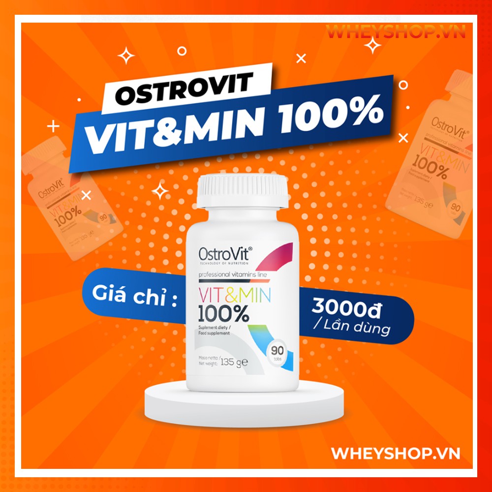 [ Freeship ] Viên uống bổ sung vitamin tổng hợp OstroVit VIT&MIN (90 viên)