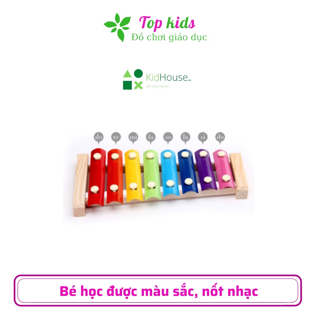 Đồ chơi gỗ thông minh montessori đồ chơi sáng tạo đàn gỗ 8 quãng Xylophone cho bé trai bé gái 1 2 3 4 5 6 tuổi - TOPKIDS