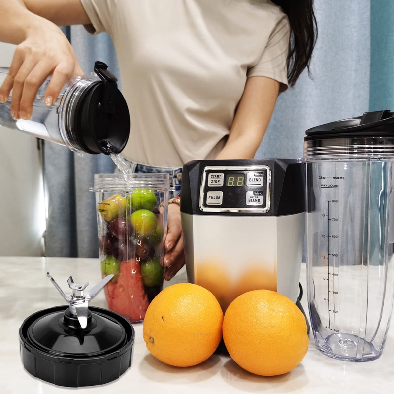 Bộ Phụ Kiện Thay Thế Cho Máy Xay Sinh Tố Ninja BL450-30 BL456-30 BL480-30Ect 24OZ Ninja