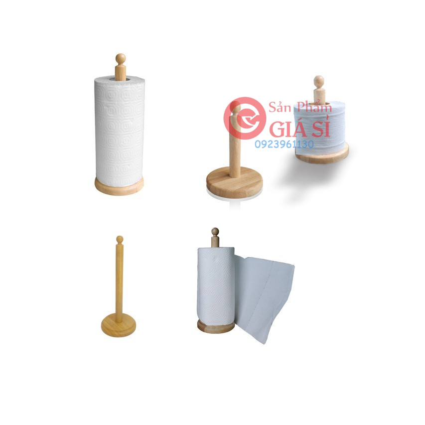 Cây Để Giấy Cuộn Đứng Bằng Gỗ Có Ráp Sẵn - Sản Phẩm Tiện Dụng Cho Nhà Bếp - Gỗ Đức Thành ❤️freeship❤️