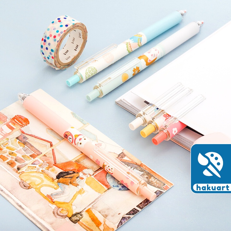 Bút Gel Sakura GP9172 Mực Đen Họa Tiết Nhật Bản - Văn Phòng Phẩm Haku