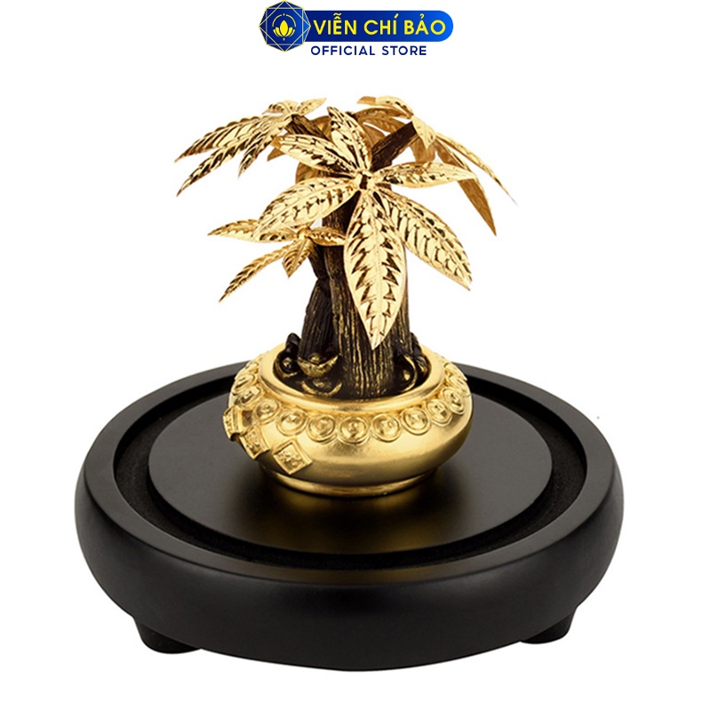 Vía Thần Tài Cây kim ngân (cỡ nhỏ) dát vàng 24K quà tặng cao cấp trang trí nhà cửa thương hiệu Viễn Chí Bảo M600074
