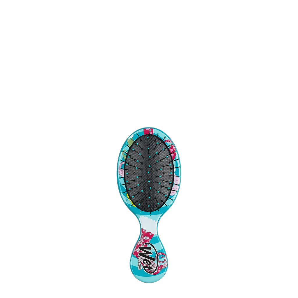 [CHÍNH HÃNG] Lược gỡ rối WET BRUSH dòng truyền thống mini họa tiết giang sinh màu xanh