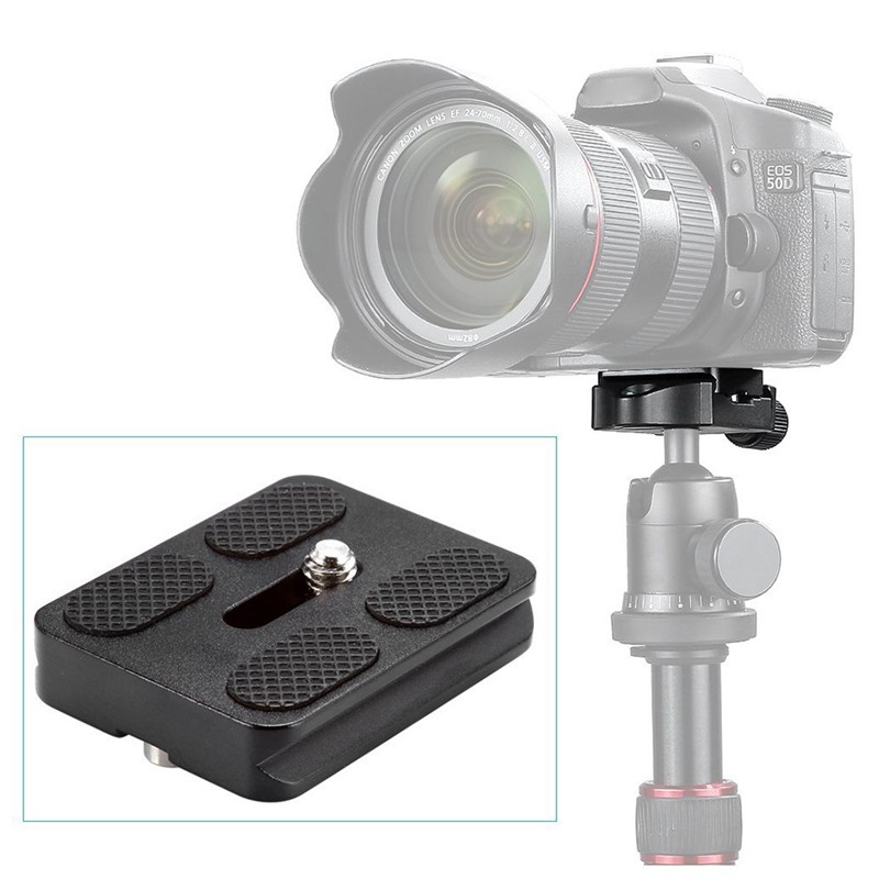 Black Metal PU-50 Universal Quick Release Plate Fits for Tripod Ballhead