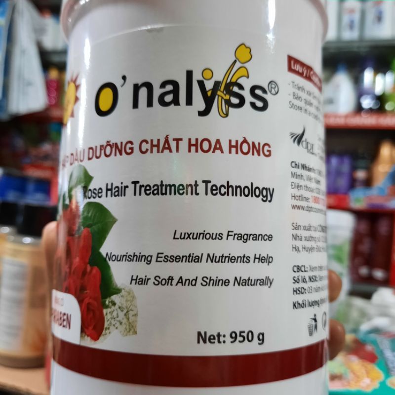 Kem Hấp Dầu O'nalyss Hương Hoa Hồng 950g