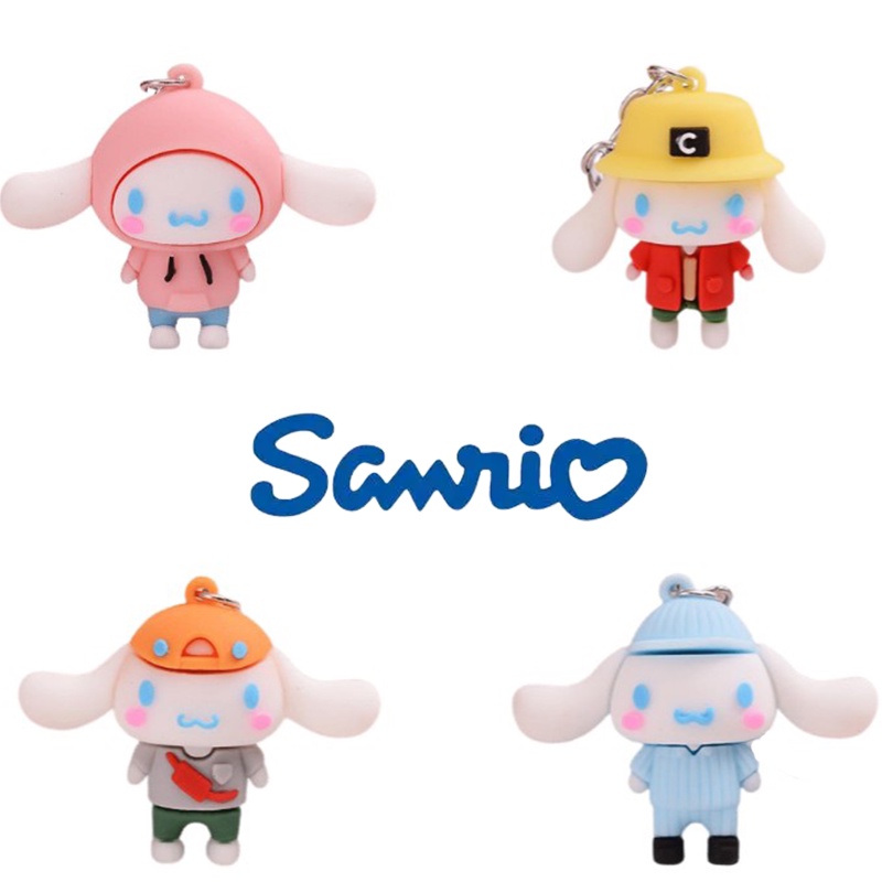 Móc khóa mặt búp bê đồ chơi Sanrio Kuromi Cinnamonroll 5cm treo túi xách làm quà tặng cho bé gái