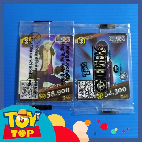 [Một Thẻ ] Thẻ Toonies One Piece phiên bản truy nã &amp; song đấu  - đời đầu nguyên seal đấu trường hải tặc