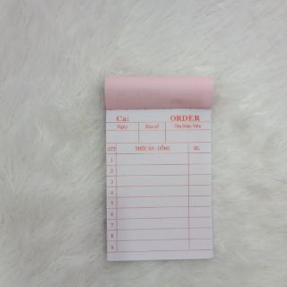 Phiếu oder 2 liên nhỏ 50 bộ 7x10cm