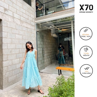 Đầm nữ trơn dáng dài thiết kế sát nách thời trang x70 - 00740005