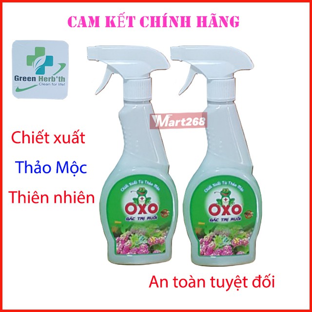 Bình Xịt Diệt Ruồi Muỗi Kiến Ba Khoang Gián Mối Thảo Mộc OXO Sinh Học Chai 300ml An Toàn Cho Trẻ Em Hiệu Quả Cao