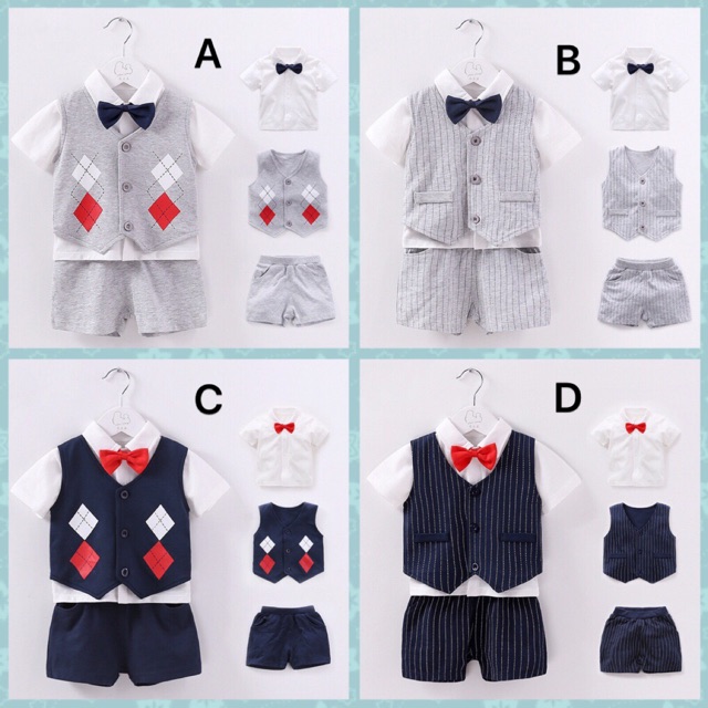 [Order] SET VEST 4 CHI TIẾT BÉ TRAI