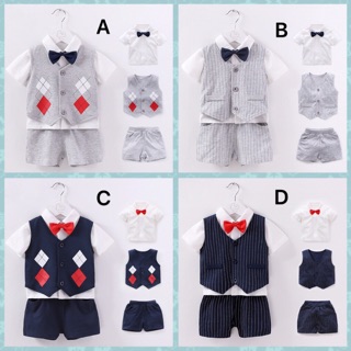 Set vest 4 chi tiết bé trai